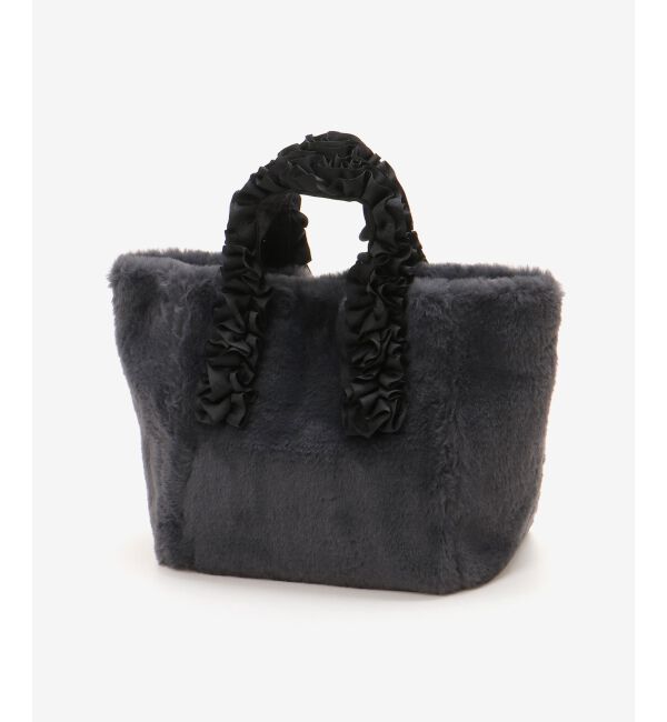  「フェイクファーハンドルフリルトート」|トートバッグ|