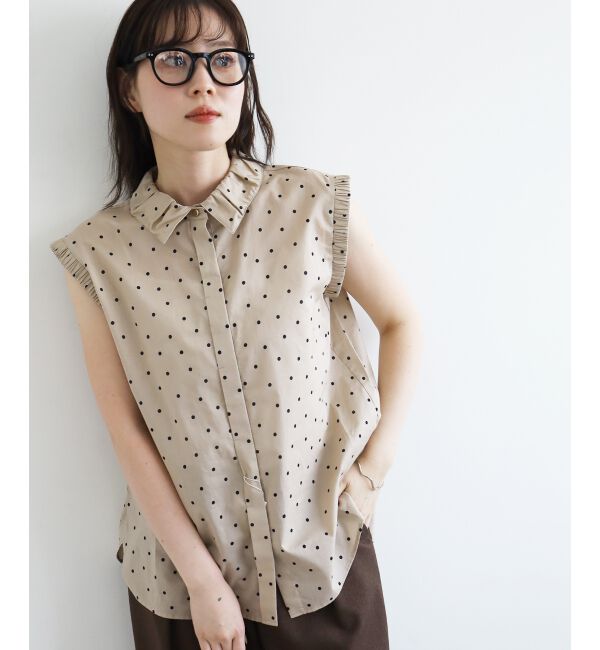  「《手洗い可能》ドットエリタックデザインブラウス」|シャツ・ブラウス|