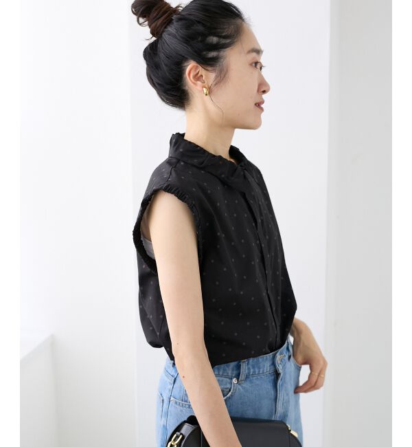  「《手洗い可能》ドットエリタックデザインブラウス」|シャツ・ブラウス|