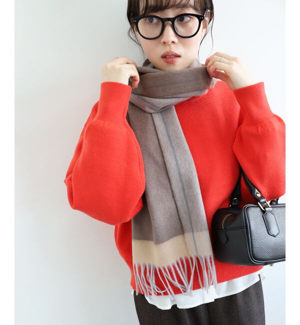  「《WEB限定アイテム》バイカラーラインストール」|ストール|