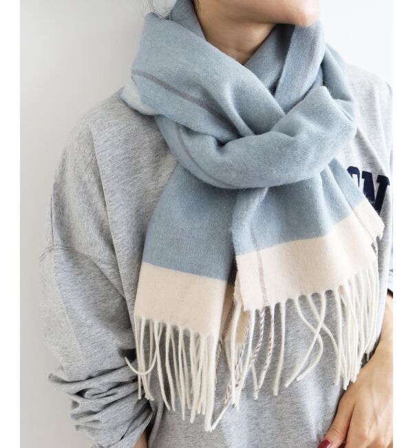  「《WEB限定アイテム》バイカラーラインストール」|ストール|