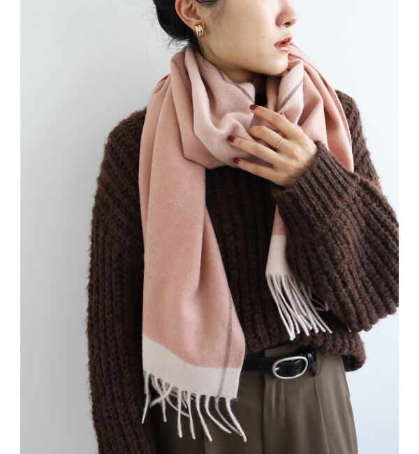  「《WEB限定アイテム》バイカラーラインストール」|ストール|