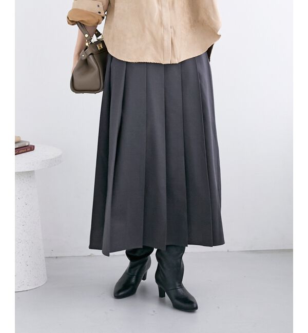  「グレンチェックフロントプリーツスカート」|スカート|