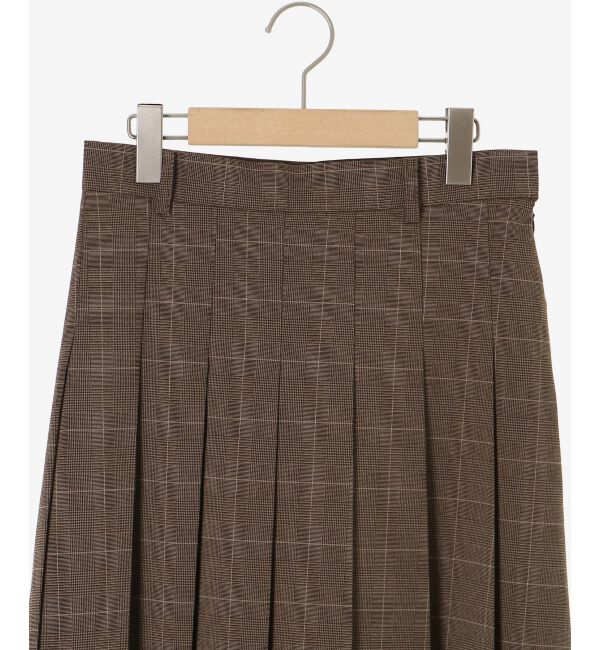  「グレンチェックフロントプリーツスカート」|スカート|