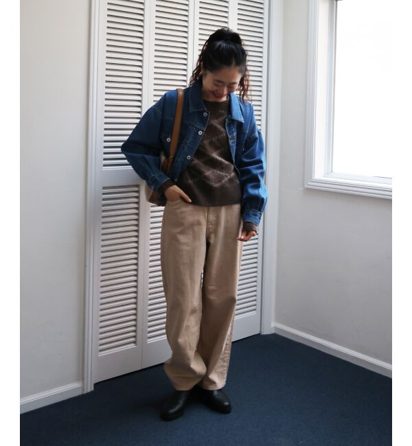  「《WEB限定アイテム》起毛チェックニットプルオーバー」|ニット・セーター|