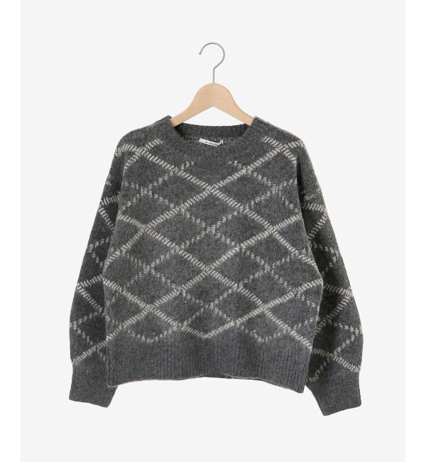  「《WEB限定アイテム》起毛チェックニットプルオーバー」|ニット・セーター|