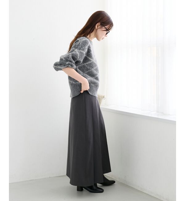  「《WEB限定アイテム》起毛チェックニットプルオーバー」|ニット・セーター|