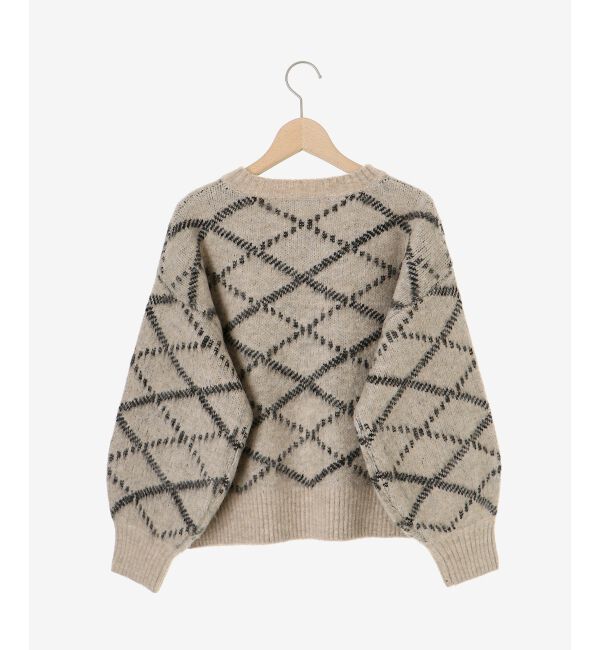  「《WEB限定アイテム》起毛チェックニットプルオーバー」|ニット・セーター|