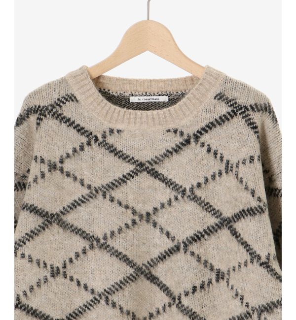  「《WEB限定アイテム》起毛チェックニットプルオーバー」|ニット・セーター|