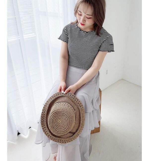 MAJESTICLEGON「&infin;ポイントロゴボーダートップス」|Tシャツ・カットソー|