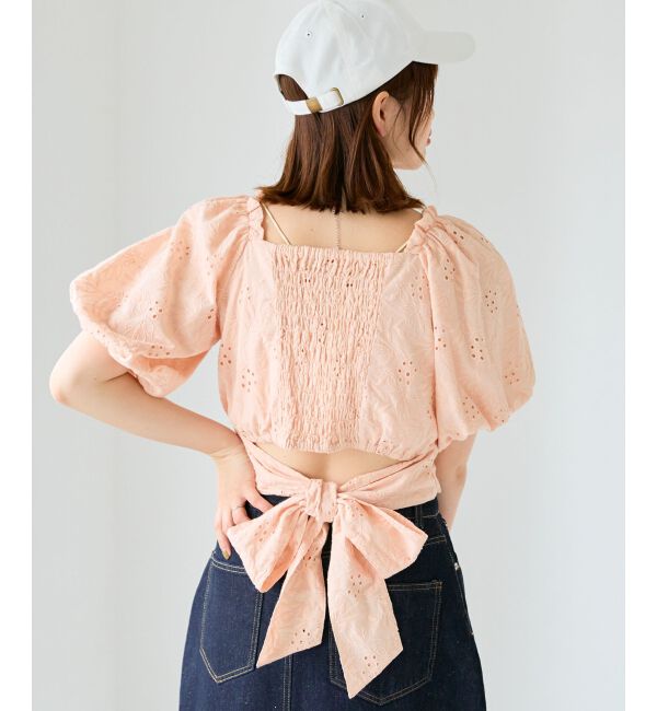 MAJESTICLEGON「刺繍レースコットンブラウス」|シャツ・ブラウス|