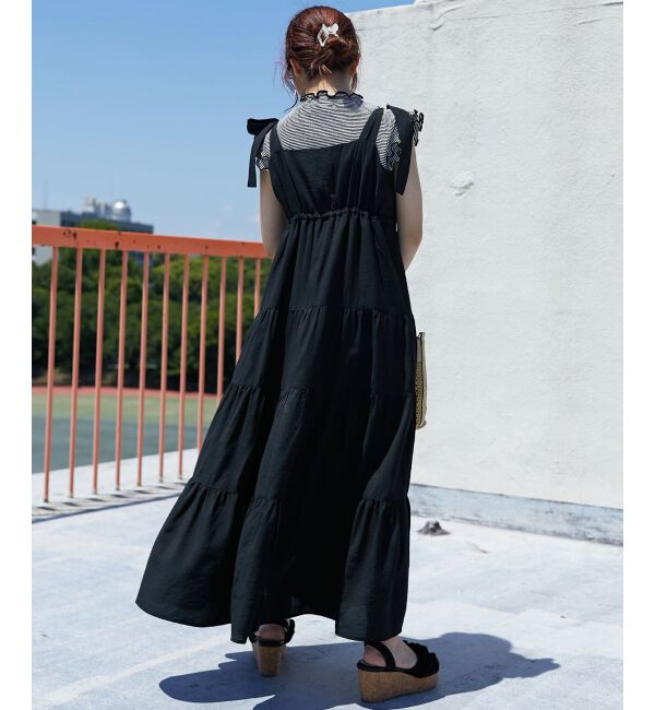 MAJESTICLEGON「2way肩リボンティアードワンピース」|ワンピース|