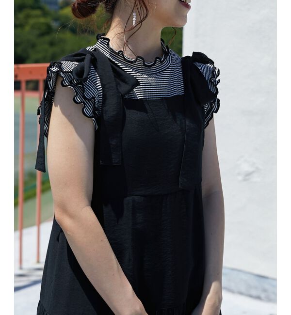 MAJESTICLEGON「2way肩リボンティアードワンピース」|ワンピース|