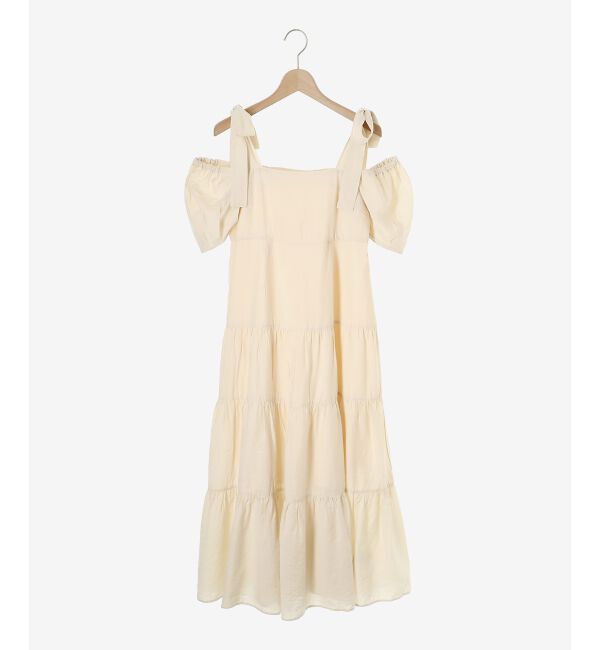 MAJESTICLEGON「2way肩リボンティアードワンピース」|ワンピース|