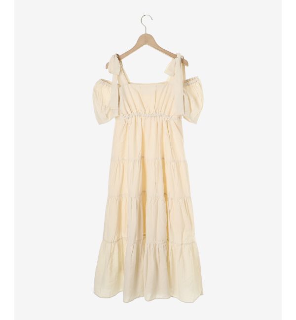 MAJESTICLEGON「2way肩リボンティアードワンピース」|ワンピース|