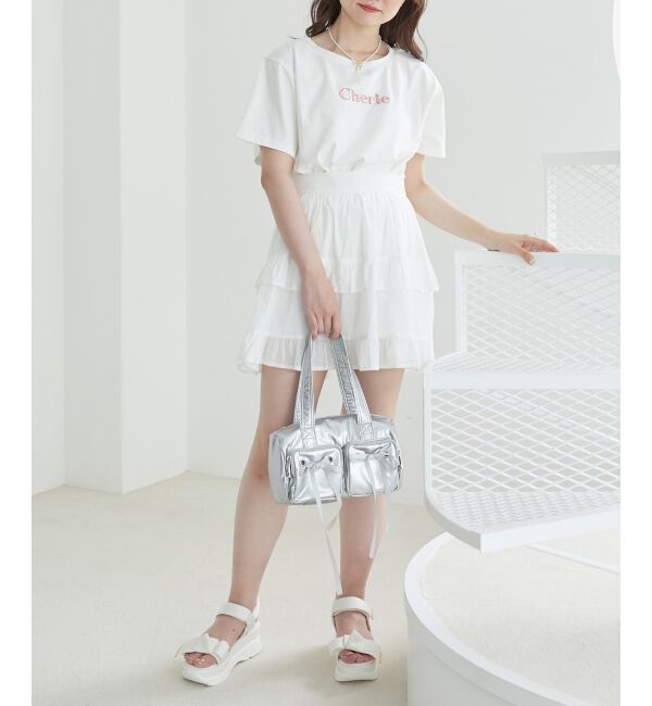 MAJESTICLEGON「シャイニーリボンバッグ」|ハンドバッグ|