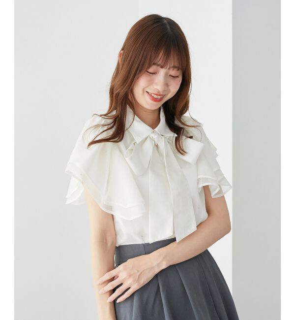  「2wayフリルスリーブブラウス」|シャツ・ブラウス|