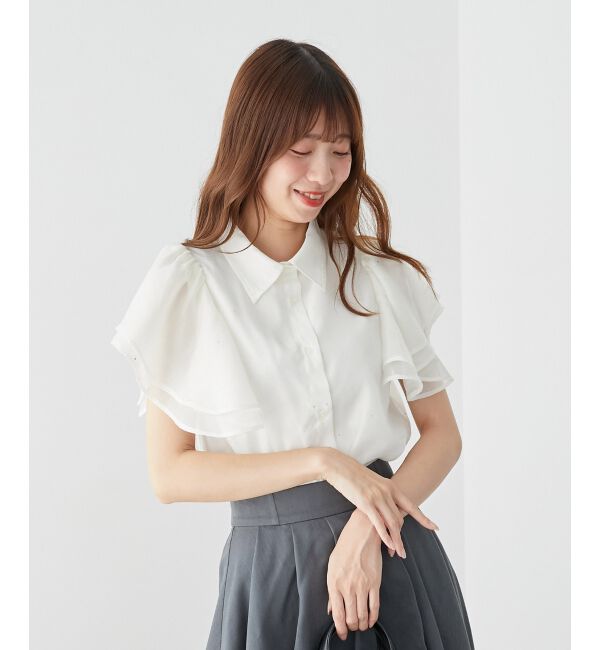 「2wayフリルスリーブブラウス」|シャツ・ブラウス|