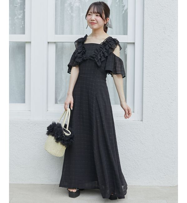  「バックレースアップフリルワンピース」|ワンピース|