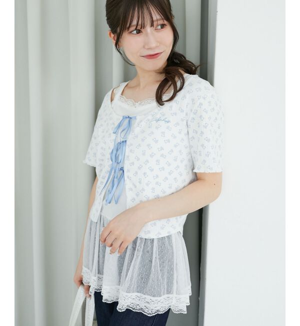  「ペプラムキャミセットカットカーデ」|カーディガン|