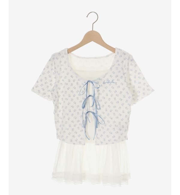  「ペプラムキャミセットカットカーデ」|カーディガン|