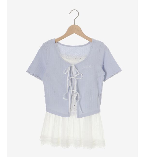  「ペプラムキャミセットカットカーデ」|カーディガン|