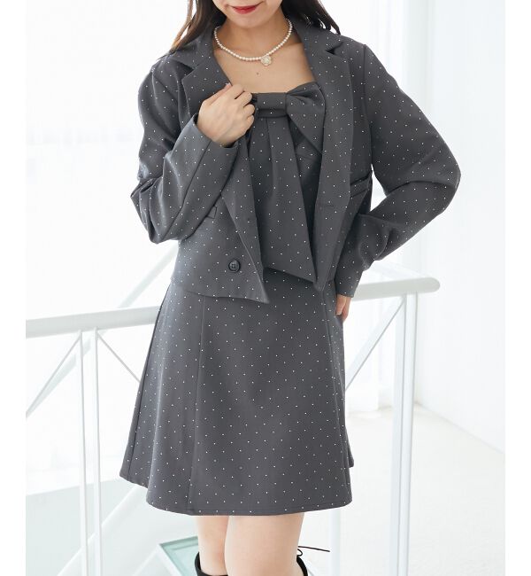  「キラキラビッグリボンミニワンピ」|ワンピース|