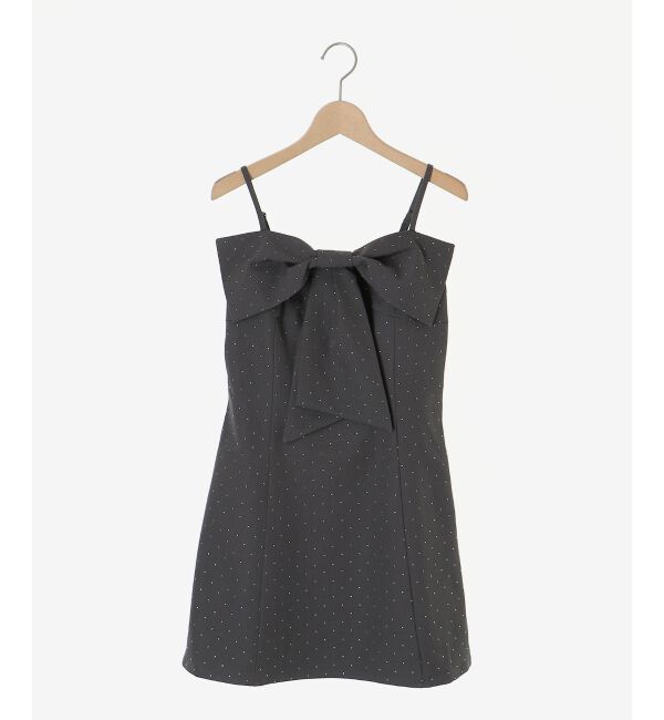  「キラキラビッグリボンミニワンピ」|ワンピース|