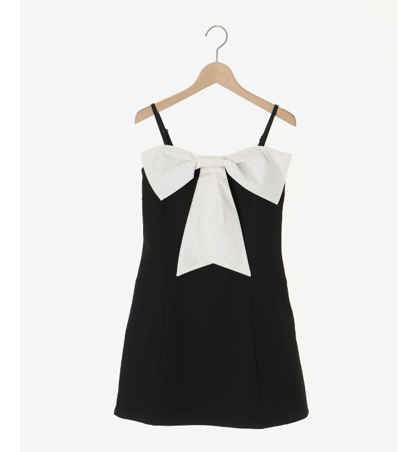  「キラキラビッグリボンミニワンピ」|ワンピース|