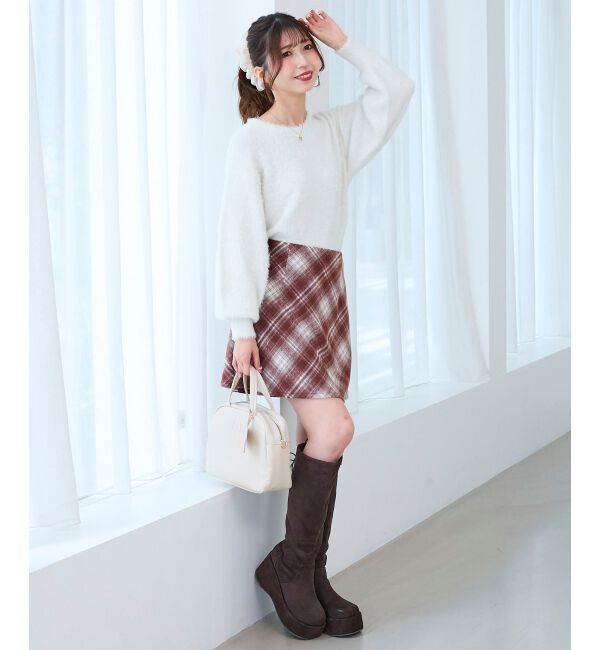  「アソートチェックミニスカパン」|スカート|