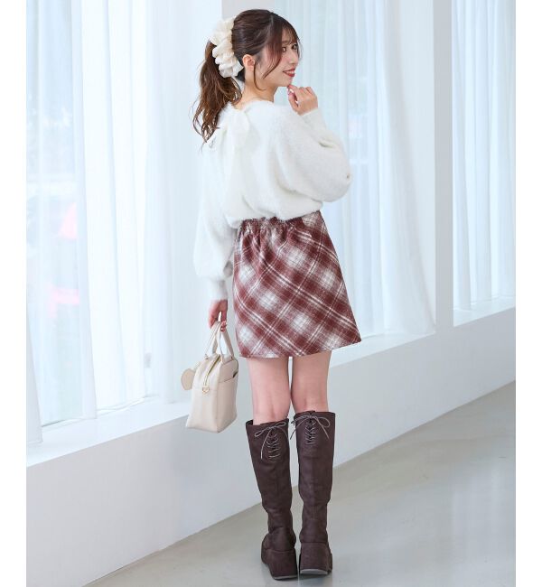  「アソートチェックミニスカパン」|スカート|