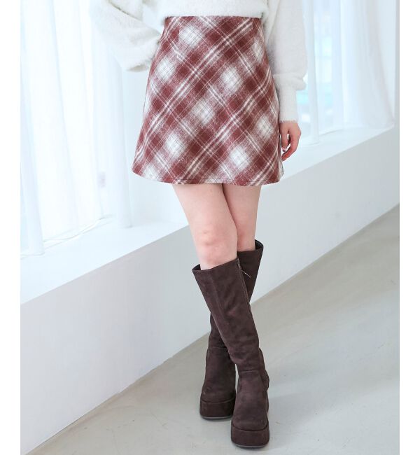  「アソートチェックミニスカパン」|スカート|