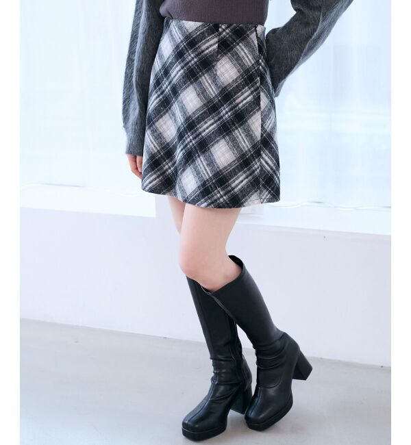  「アソートチェックミニスカパン」|スカート|