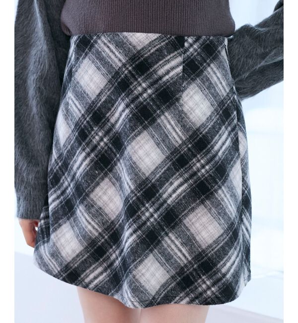  「アソートチェックミニスカパン」|スカート|