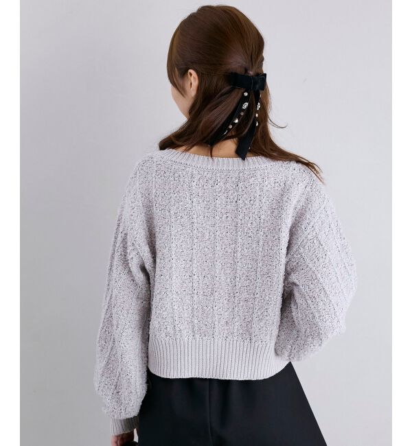  「アソートボタンツイードニットカーデ」|カーディガン|