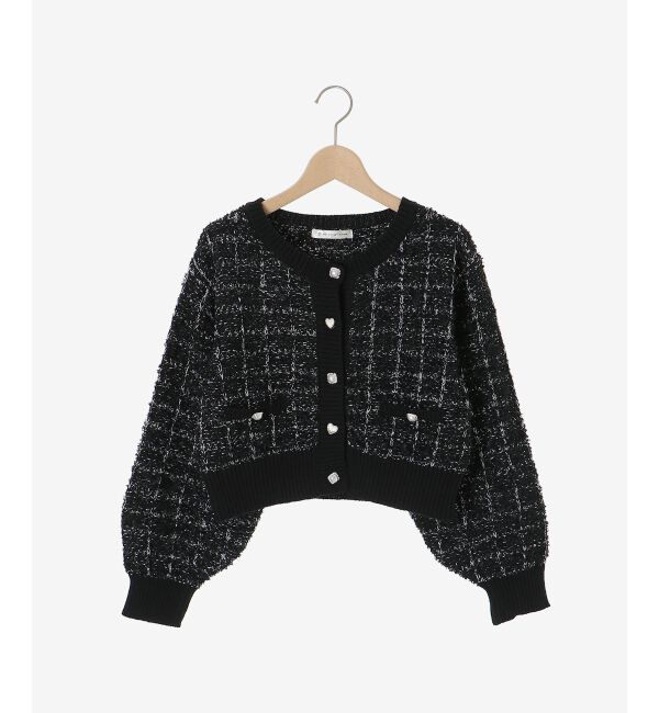  「アソートボタンツイードニットカーデ」|カーディガン|