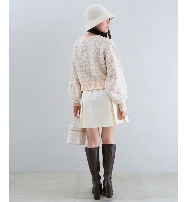  「アソートボタンツイードニットカーデ」|カーディガン|