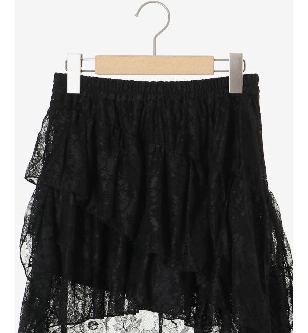  「アシメレースミニスカパン」|スカート|