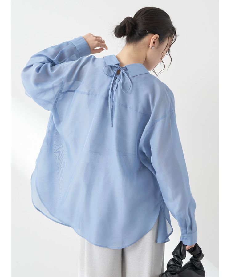 earth music&ecology「バックレースアップシャツ」|シャツ・ブラウス|