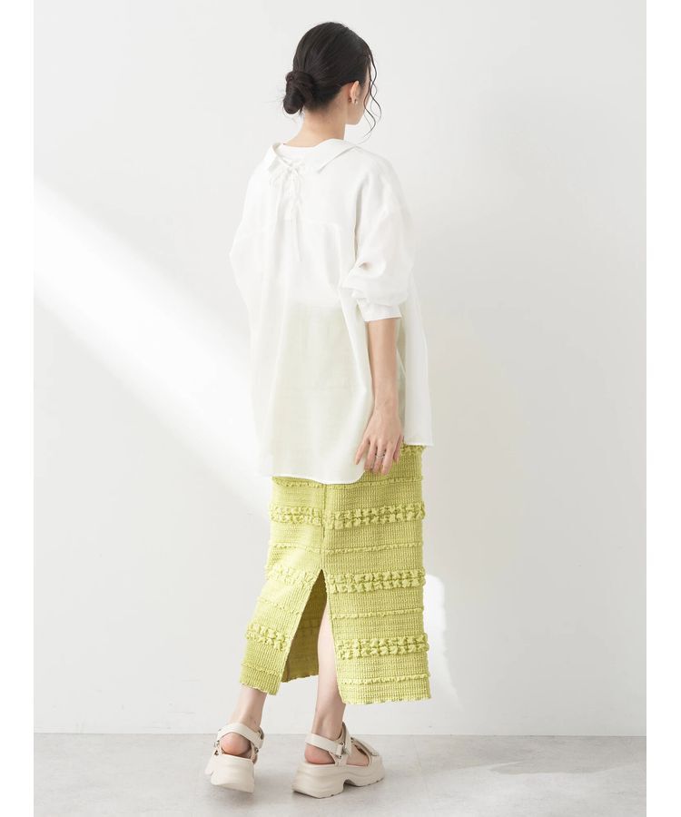 earth music&ecology「バックレースアップシャツ」|シャツ・ブラウス|