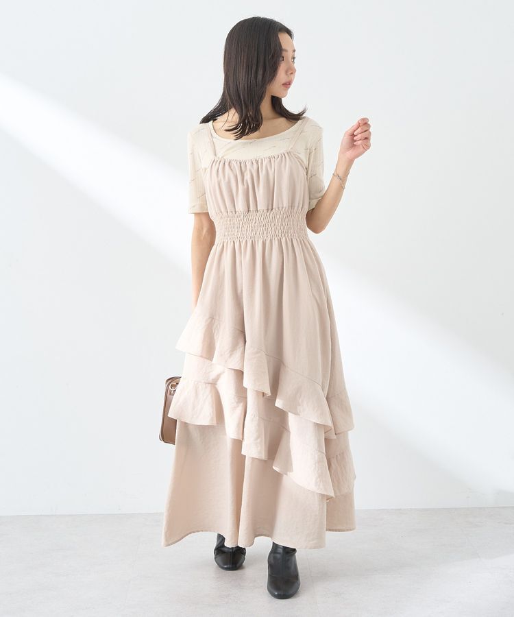 earth music&ecology「ラッフルティアードキャミワンピース」|ワンピース|
