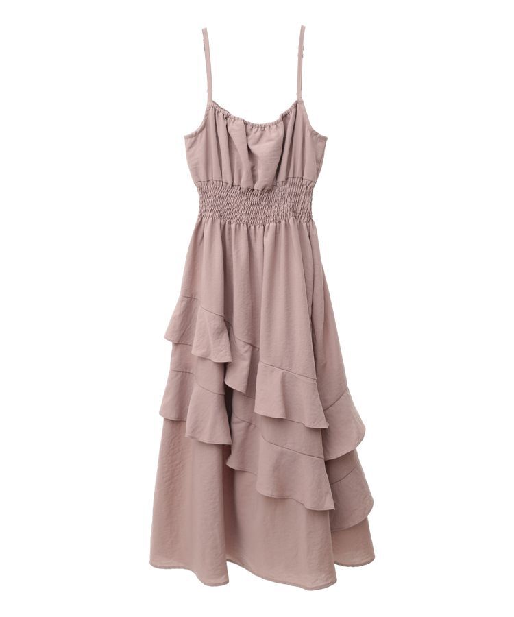 earth music&ecology「ラッフルティアードキャミワンピース」|ワンピース|