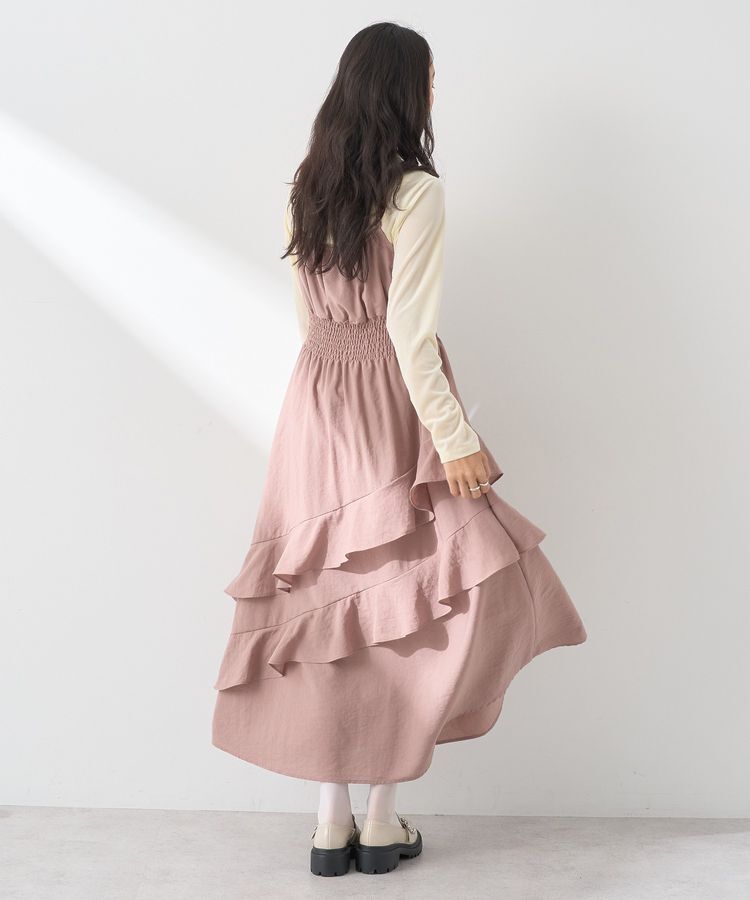 earth music&ecology「ラッフルティアードキャミワンピース」|ワンピース|