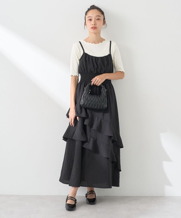 earth music&ecology「ラッフルティアードキャミワンピース」|ワンピース|