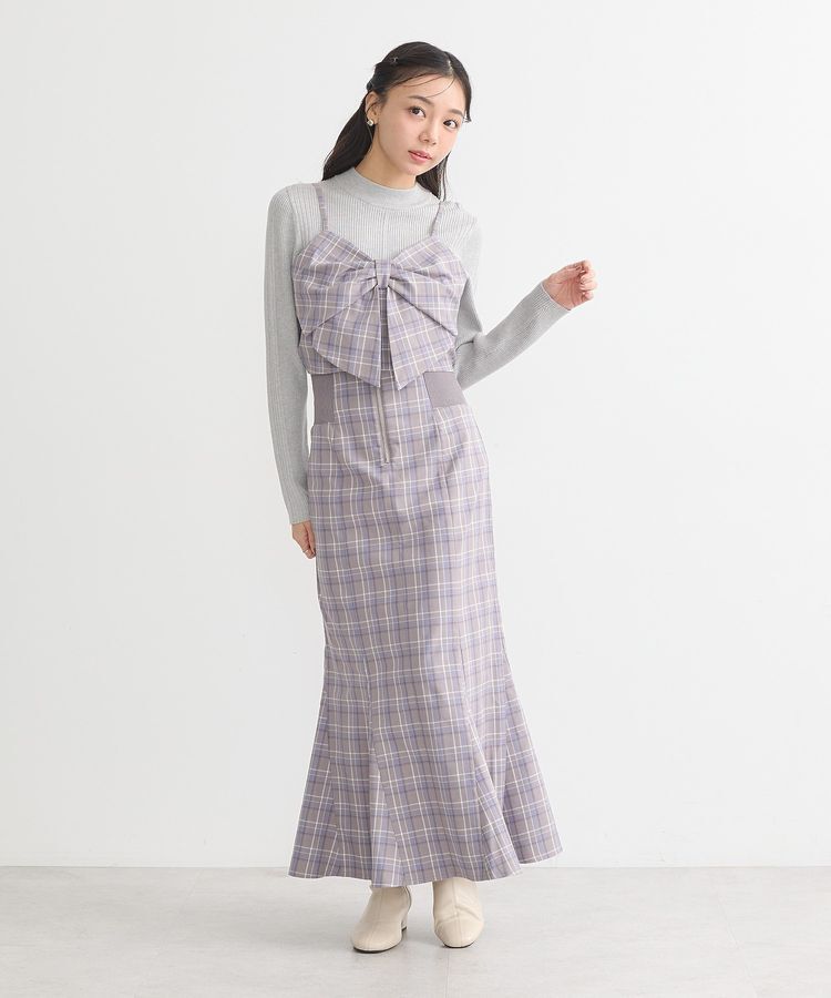 earth music&ecology「リボンドレープビスチェ」|ベスト・ジレ|