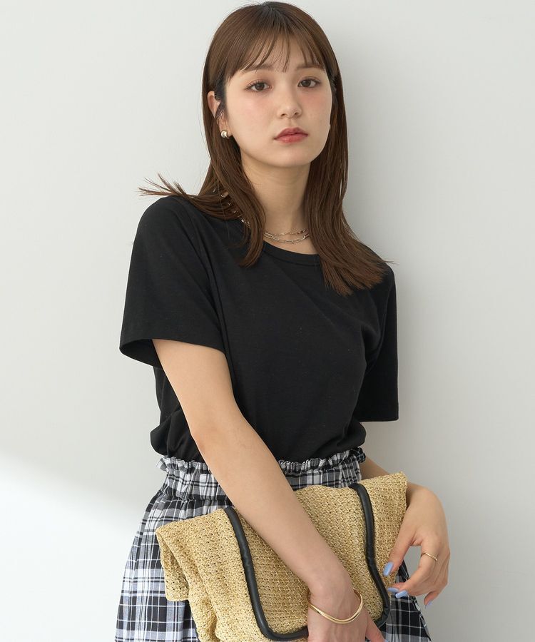 earth music&ecology「アンジェリーナラメプルオーバー」|Tシャツ・カットソー|Black