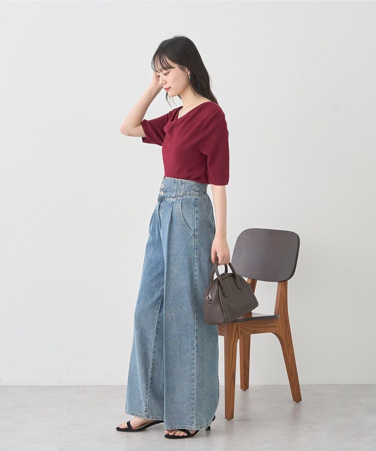 earth music&ecology「ドレープニットプルオーバー」|ニット・セーター|