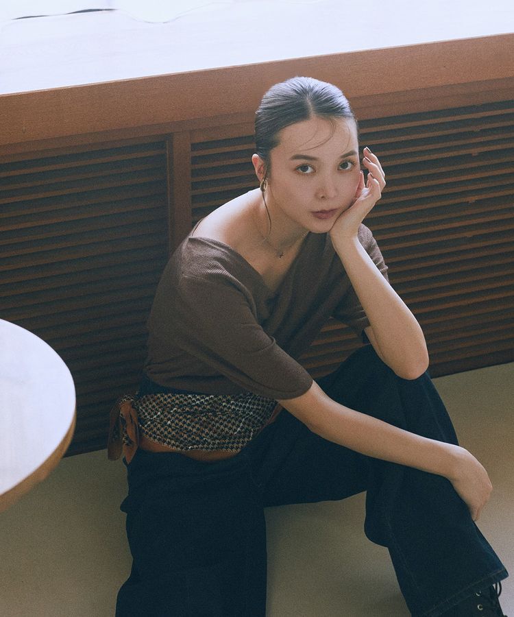 earth music&ecology「ドレープニットプルオーバー」|ニット・セーター|