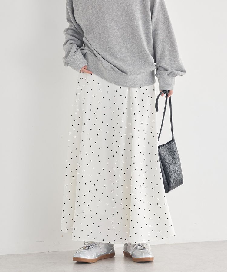 earth music&ecology「サテンフレアスカート」|フレア|