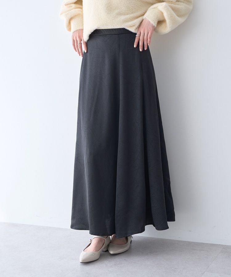 earth music&ecology「サテンフレアスカート」|フレア|